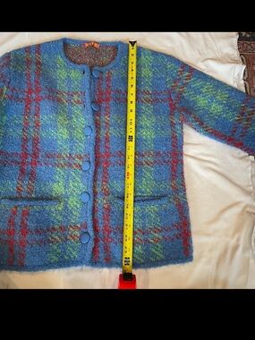Kitri Multicolor Knit Sweater - Blue, Red, Green Women’s xs Wool Blend